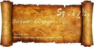 Sziver Ágnes névjegykártya